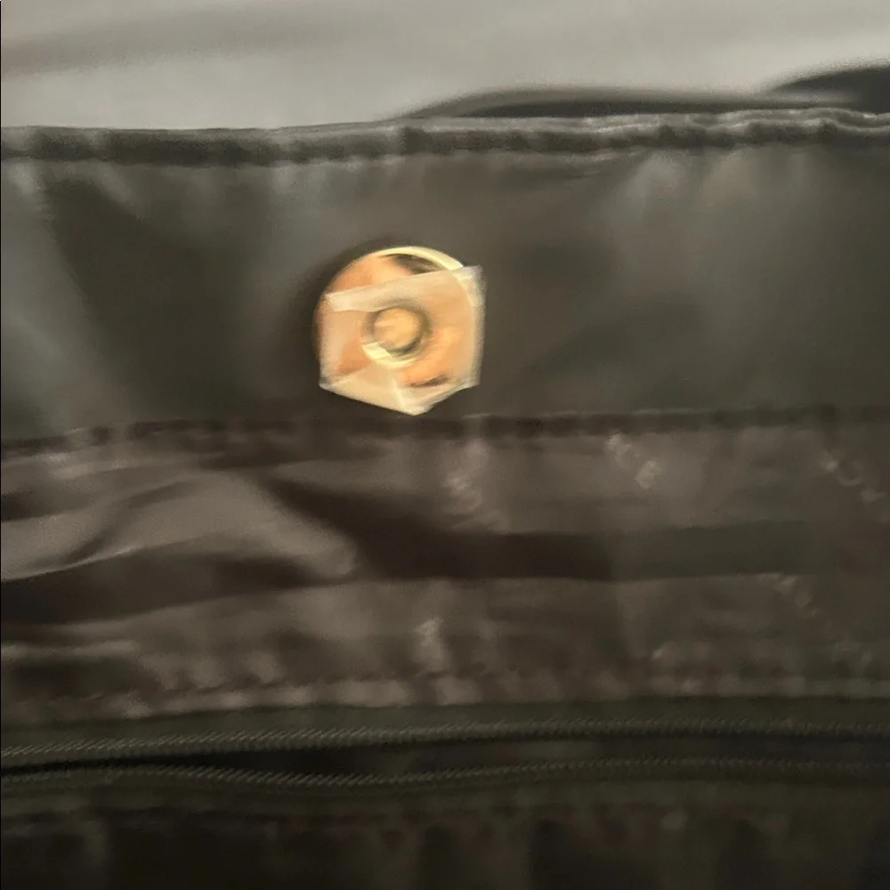 Versace Black Duffel Bag with Gold Accents